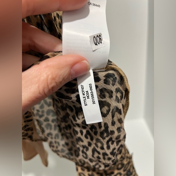 J. Crew Women’s Ruffle Button-up Shirt in Leopard-Print  Size 2 NEW - Picture 10 of 12